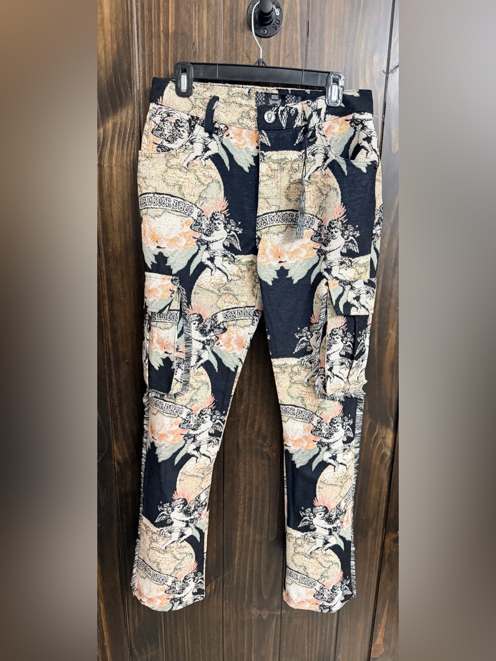 Rebel Vengeance Cherub Tapestry Cargo-Men's-Size: 30 - Picture 3 of 9